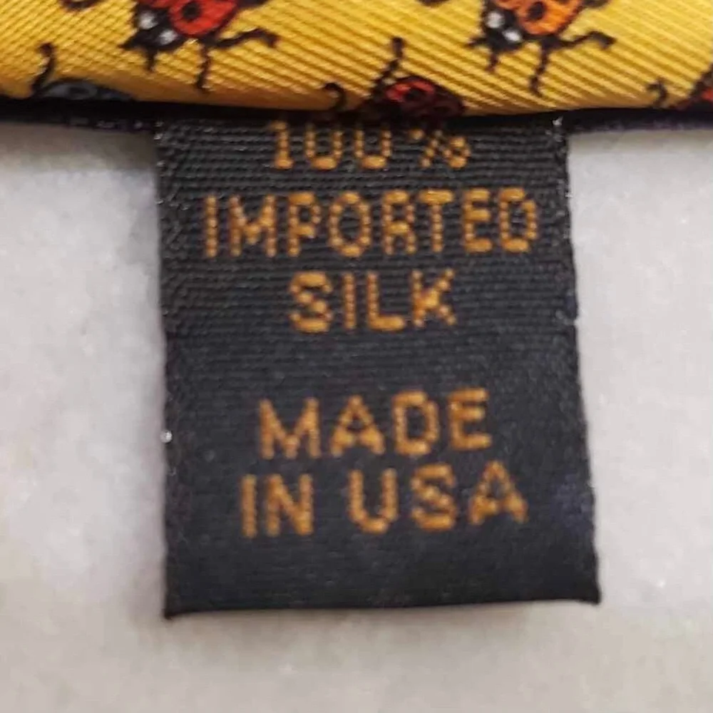 Peter Blair Ladybug Neck Tie Yellow
